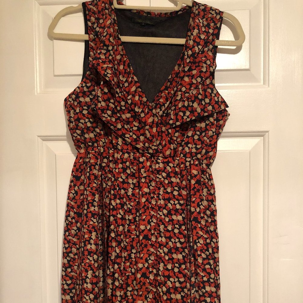 Floral Print V-Neck Dress